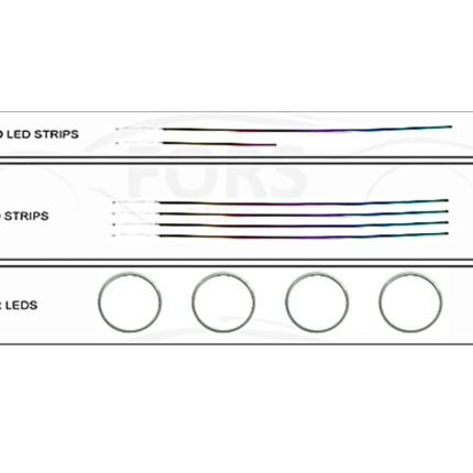 Підсвітка салону FORS.auto для Hyundai Elantra 2021 Rainbow Kit – вид збоку