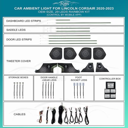Підсвітка салону FORS.auto для Lincoln Corsair (Rainbow Kit)