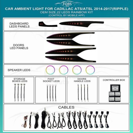 Підсвітка салону FORS.auto Cadillac ATS/ATSL Ripple - 22 LED