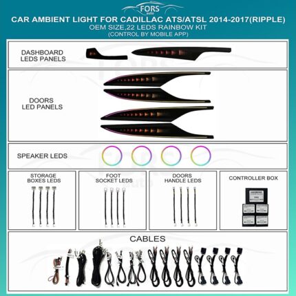 Підсвітка салону FORS.auto Cadillac ATS/ATSL Ripple - 22 LED