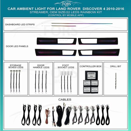 Підсвітка салону FORS.auto для Land Rover Discovery 4 2010-2016 (Streamer)-22 LEDs