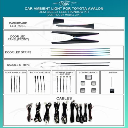 Підсвітка салону FORS.auto для Toyota Avalon Rainbow Kit