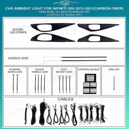 Підсвітка салону FORS.auto Infiniti Q50 Carbon Fiber