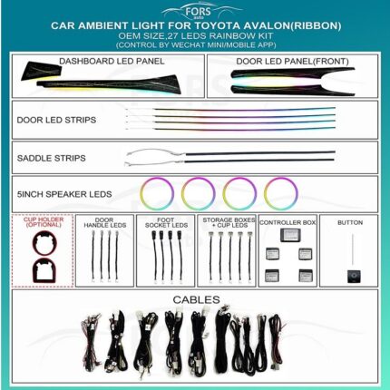 Підсвітка салону FORS.auto Ribbon для Toyota Avalon з 27 LED
