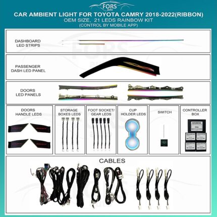 Підсвітка салону FORS.auto Toyota Camry 2018-2022 (Ribbon)