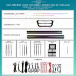 Підсвітка салону FORS.auto для BMW 3 Series 2013-2019 (Black Rainbow Kit) з ефектом Rainbow