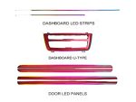 Підсвітка салону BMW 3 Series FORS.auto Red Rainbow Kit в інтер'єрі