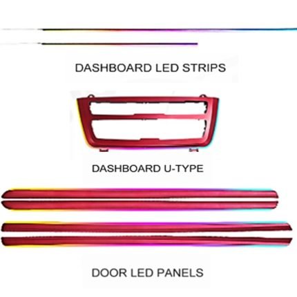 Підсвітка салону BMW 3 Series FORS.auto Red Rainbow Kit в інтер'єрі