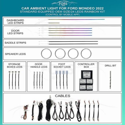 Підсвітка салону FORS.auto для Ford Mondeo 2022 (24 LED)