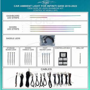 Підсвітка салону FORS.auto Infiniti QX50 Rainbow Kit