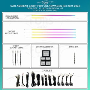 Підсвітка салону Volkswagen ID3 Rainbow Kit FORS.auto