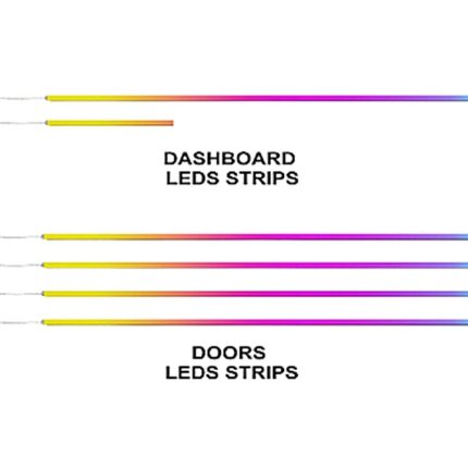 Підсвітка салону Volkswagen ID3 Rainbow Kit FORS.auto в інтер'єрі