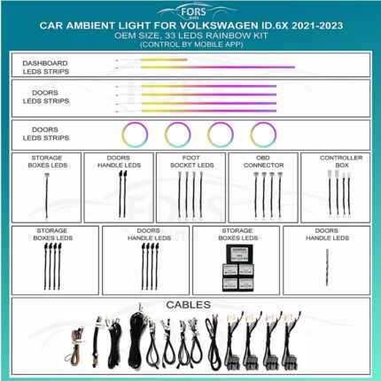 Підсвітка салону Volkswagen ID 6X FORS.auto Rainbow Kit