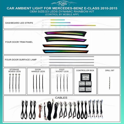 Підсвітка салону Mercedes Benz E Class FORS.auto Dynamic Rainbow Kit