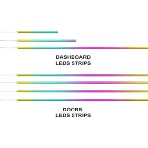 Підсвітка салону Mercedes Benz E Class 2010-2015 Rainbow Kit в інтер'єрі
