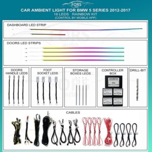 Підсвітка салону FORS.auto для BMW 5 Series Rainbow Kit