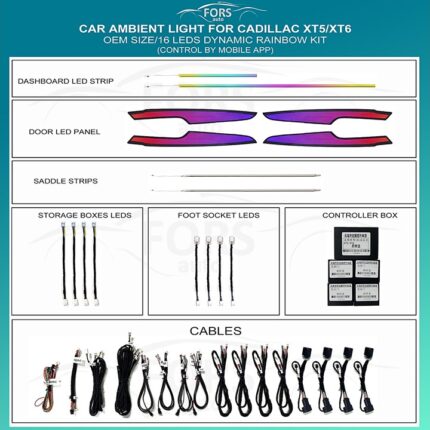 Підсвітка салону Cadillac XT5 XT6 FORS.auto Dynamic Rainbow Kit