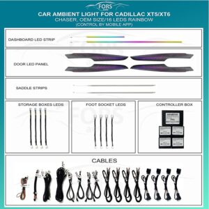 Підсвітка салону FORS.auto Cadillac XT5/XT6 (Chaser)-16 LEDs