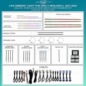 Підсвітка салону Geely Monjaro FORS auto Galaxy Rose Gold