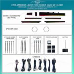 Підсвітка салону Honda Civic 2016-2021 Dynamic Rainbow Kit від FORS.auto