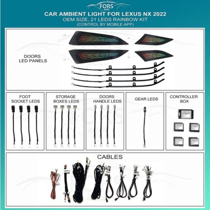 Підсвітка салону FORS.auto для Lexus NX 2022 (Ambient Light)-21 LEDs