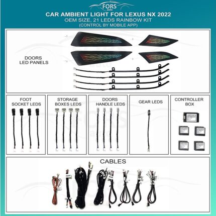 Підсвітка салону FORS.auto для Lexus NX 2022 (Ambient Light)-21 LEDs