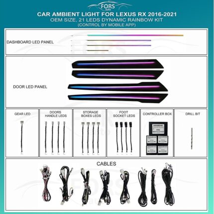 Підсвітка салону Lexus RX 2016-2021 FORS.auto Dynamic Rainbow Kit