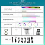Підсвітка салону FORS.auto для Lexus RX 2023 Rainbow Kit