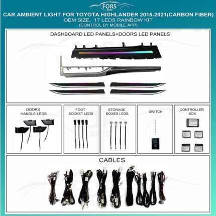 Підсвітка салону Toyota Highlander Carbon Fiber