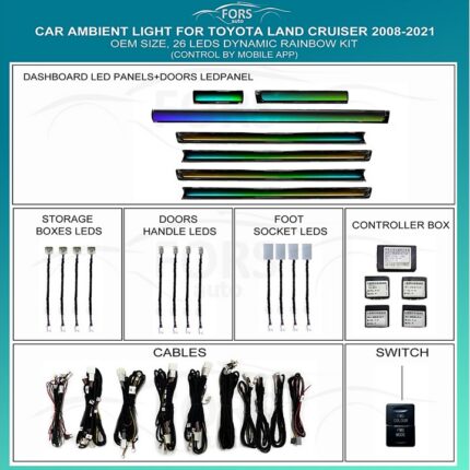 Підсвітка салону Toyota Land Cruiser 2008-2021 FORS.auto Dynamic Rainbow Kit