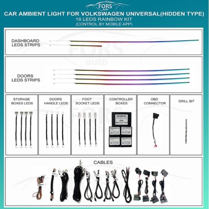 Підсвітка салону Volkswagen Universal FORS auto з 18 LED