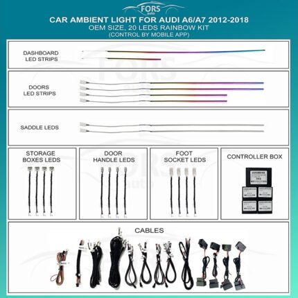 Підсвітка салону FORS.auto Audi A6/A7 Rainbow Kit - 20 LED
