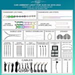 Підсвітка салону FORS.auto для Audi A6 2019-2022 (Rainbow Kit)-41 LEDs