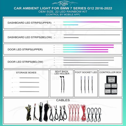 Підсвітка салону FORS.auto для BMW 7 Series G12 (Rainbow Kit) - 22 LEDs