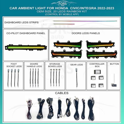 Підсвітка салону FORS.auto Honda Civic Integra Rainbow Kit