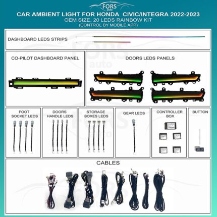 Підсвітка салону FORS.auto Honda Civic Integra Rainbow Kit