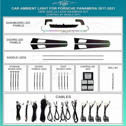 Підсвітка салону Porsche Panamera FORS.auto Rainbow Kit