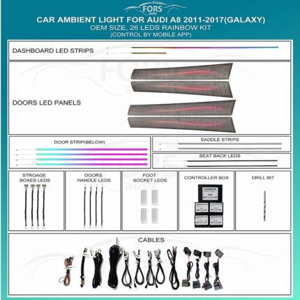 Підсвітка салону Audi A8 FORS auto Galaxy, 26 LED