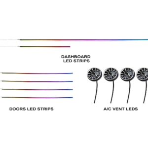 Підсвітка салону FORS.auto для Audi Q2 2019-2021 (Rainbow Kit)-22 LEDs