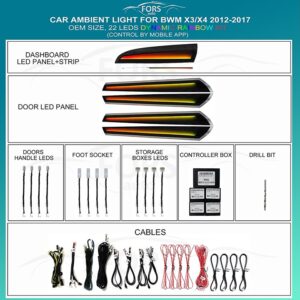 Підсвітка салону FORS.auto BMW X3 X4 Dynamic Rainbow Kit