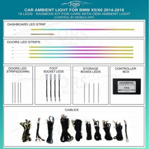 Підсвітка салону BMW X5 X6 FORS.auto Rainbow Kit