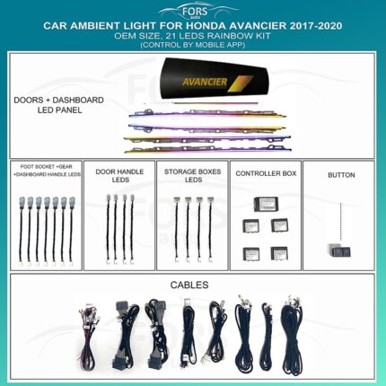 Підсвітка салону FORS.auto для Honda Avancier 2017-2020 (Rainbow Kit)-21 LEDs