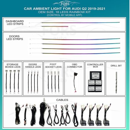 Підсвітка салону Audi Q2 FORS.auto Rainbow Kit