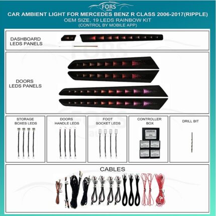 Підсвітка салону FORS.auto для Mercedes-Benz R-Class 2006-2017 (Ripple)-19 LEDs