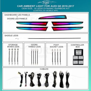 Підсвітка салону FORS.auto для Audi Q5 2010-2017 (Dynamic Rainbow Kit)-18 LEDs