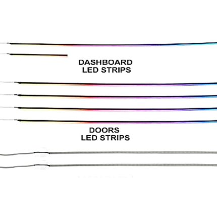 Підсвітка салону FORS.auto для Audi Q7 2015-2019 (Rainbow Kit) - 24 LEDs