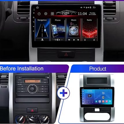 Штатна магнітола FORS auto Nissan X-Trail 2007-2014 в інтер'єрі авто