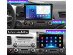 Штатна магнітола FORS auto FS 4 MAX Qled на панелі Honda Civic