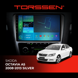 Штатна магнітола Torssen Skoda Octavia A5 08-13 silver F10464 4G