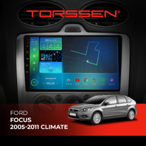 Штатна магнітола Torssen Ford Focus 05-11 climate F96128 4G Carplay